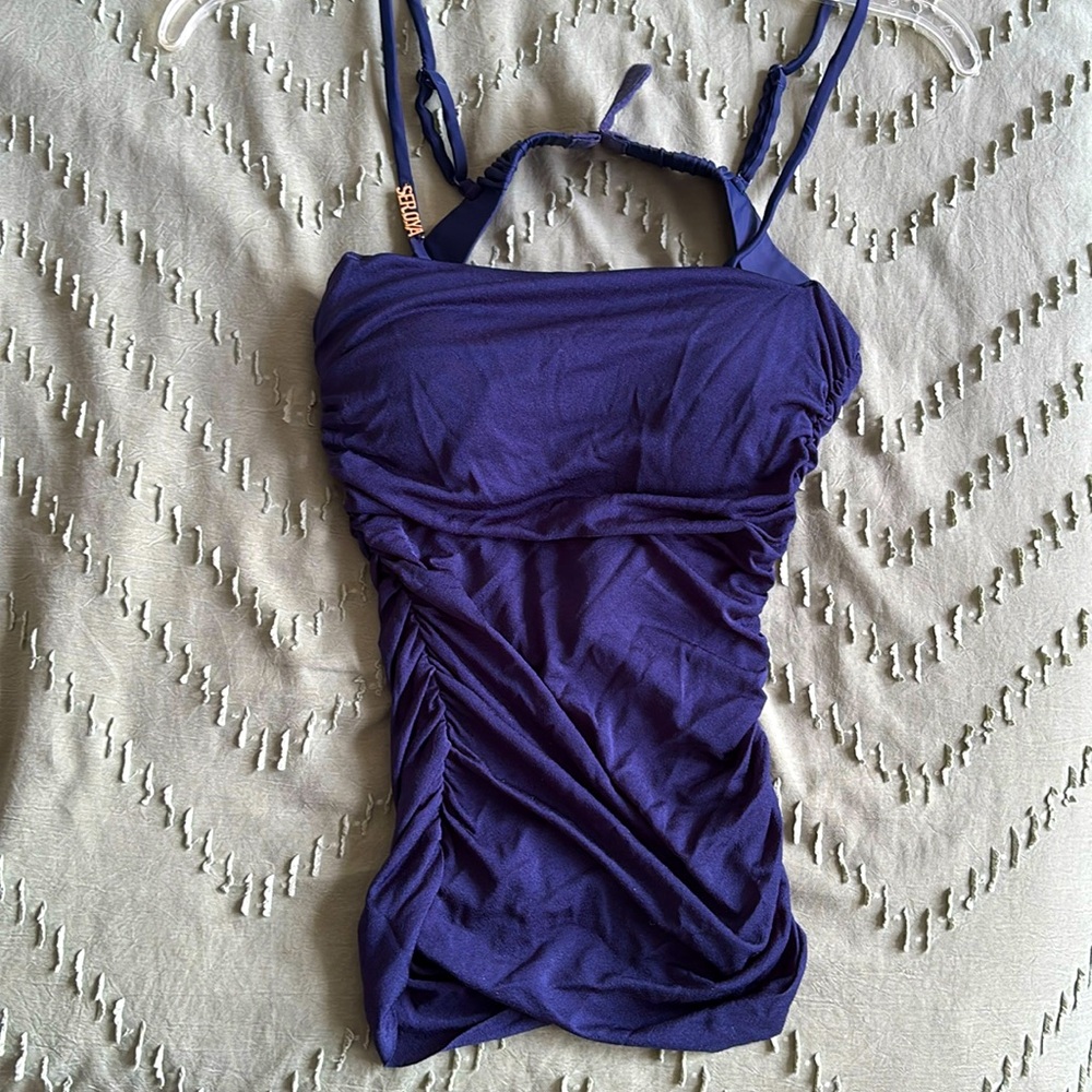 Stylish Navy Blue SER.O.YA summer top in size Small